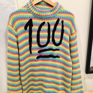 UNIF RAINBOW SWEATER DRESS